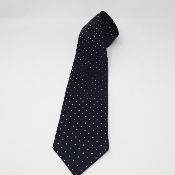 Armani Callezioni Men's Necktie Multicolor Blue Polka Dot Silk Geometric Tie - Picture 2 of 6